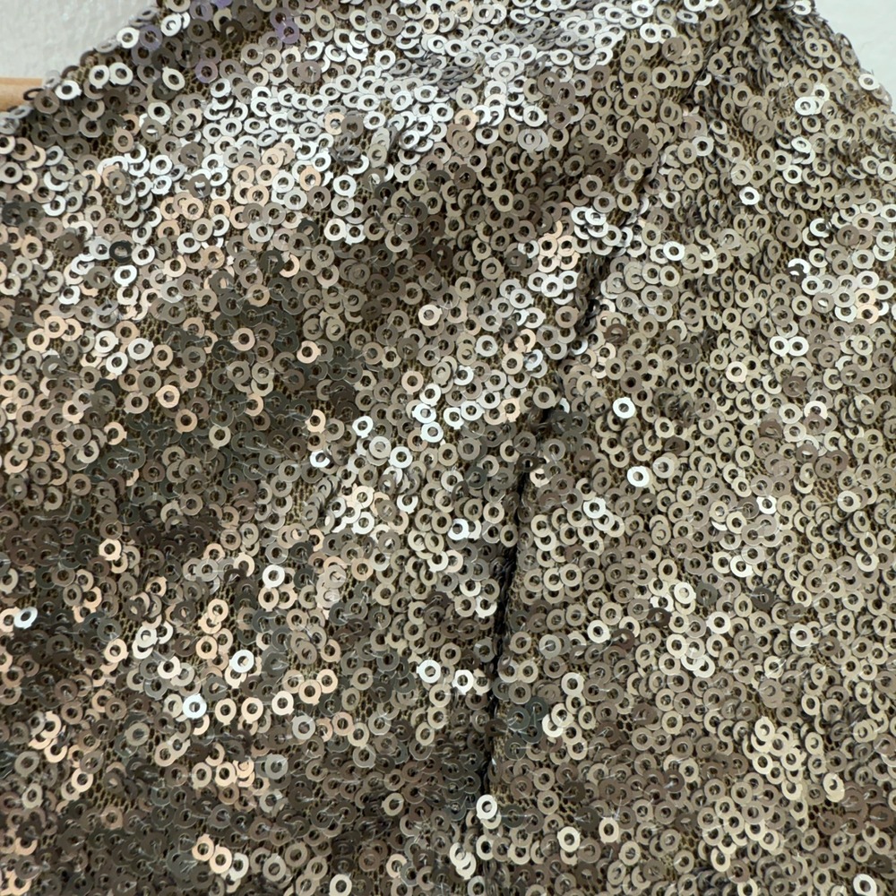 Tobi Sequin Crop Top Size S Short Sleeve Blouse Party Shimmer Fairy Coquette - Picture 3 of 10